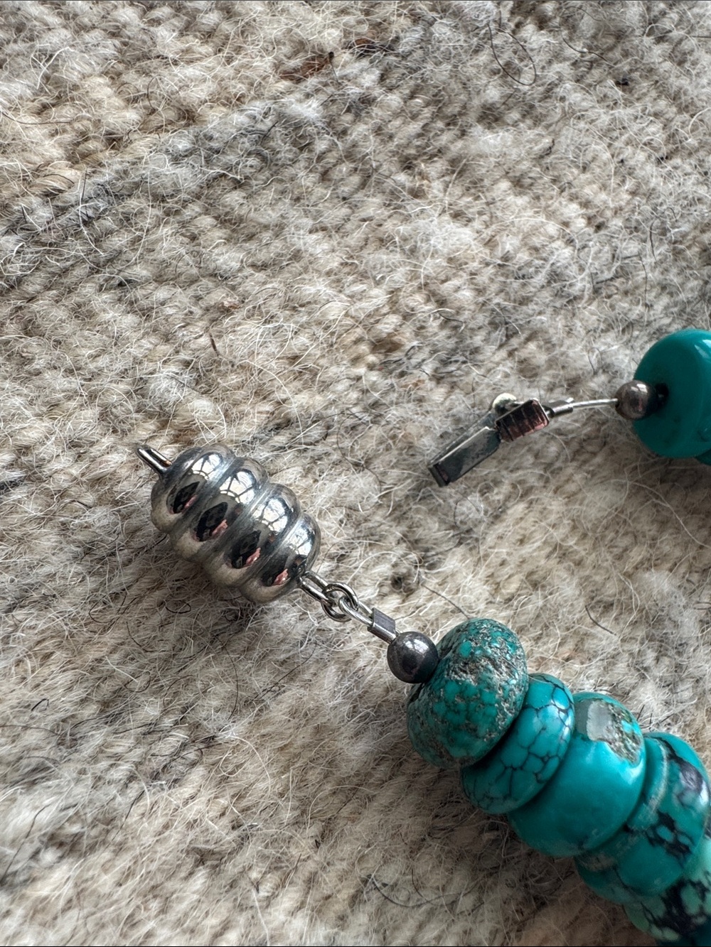 Turquoise Bead Necklace - Teal Green Women's Jewelry - Picture 4 of 7